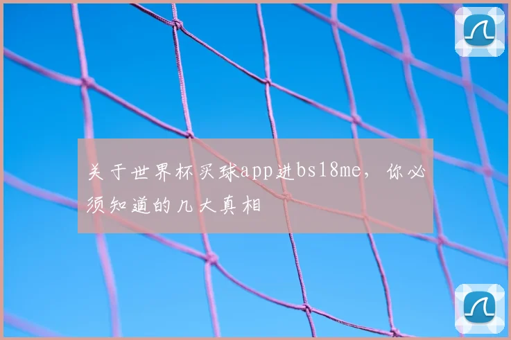 关于世界杯买球app进bs18me,你必须知道的几大真相