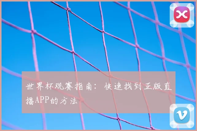 世界杯观赛指南:快速找到正版直播APP的方法